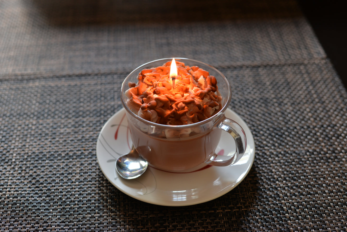 Hot chocolate candle, milk chocolate candle, cream candle, chocolate scented candle