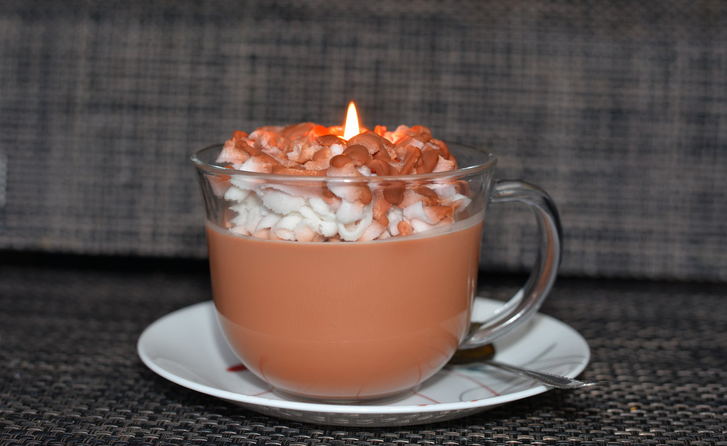 Hot chocolate candle, milk chocolate candle, cream candle, chocolate scented candle