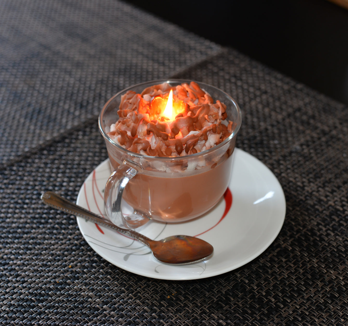 Hot chocolate candle, milk chocolate candle, cream candle, chocolate scented candle